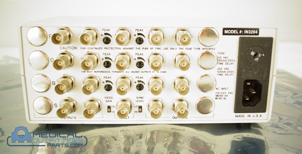 Inline Analog RGBS Distribution Amplifier, PN IN3204