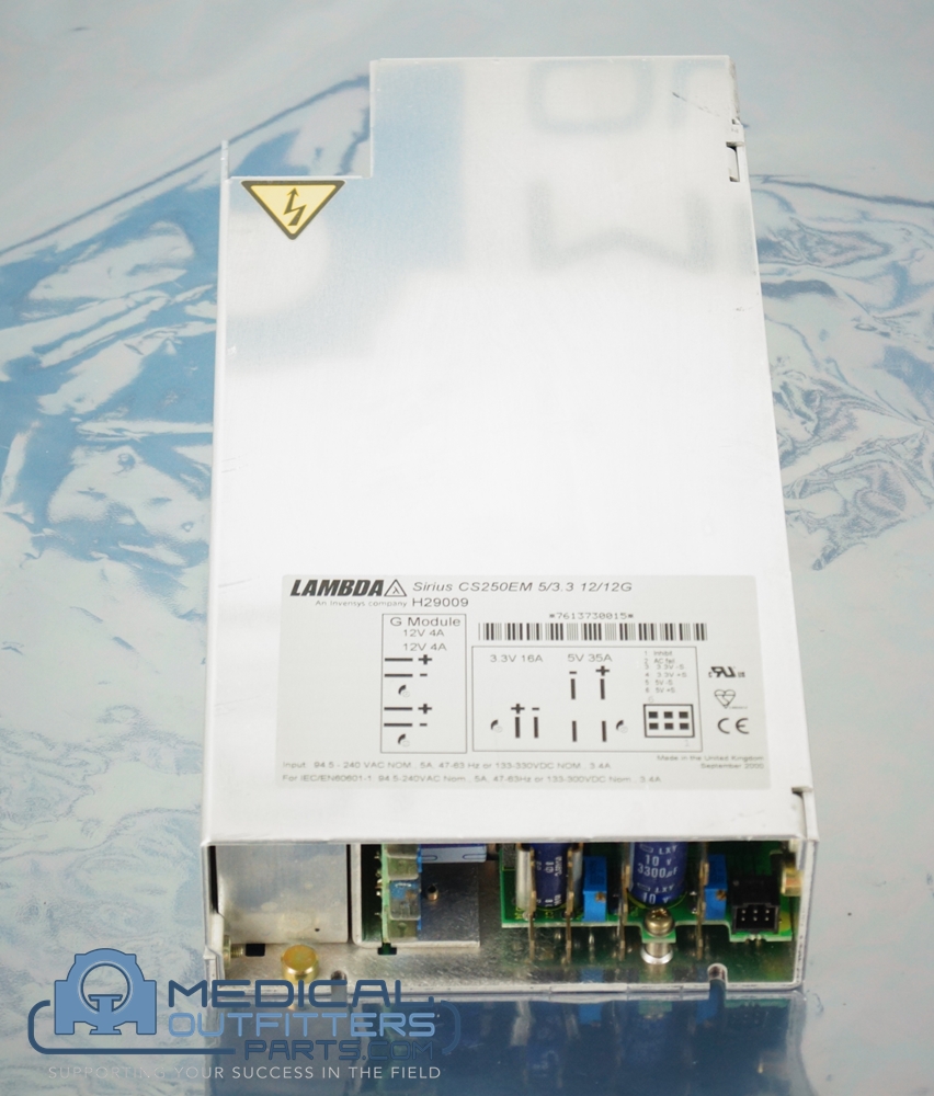 Siemens MRI Symphony/Harmony AC-DC CS250, 85-265V, 5/3.3 12/12, PN 3077054, H29009