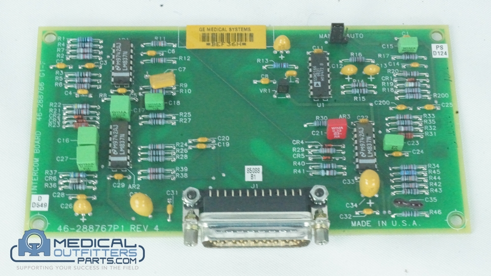 GE CT LightSpeed QXI Intercom Board, PN 46-288766, 46-288767P1