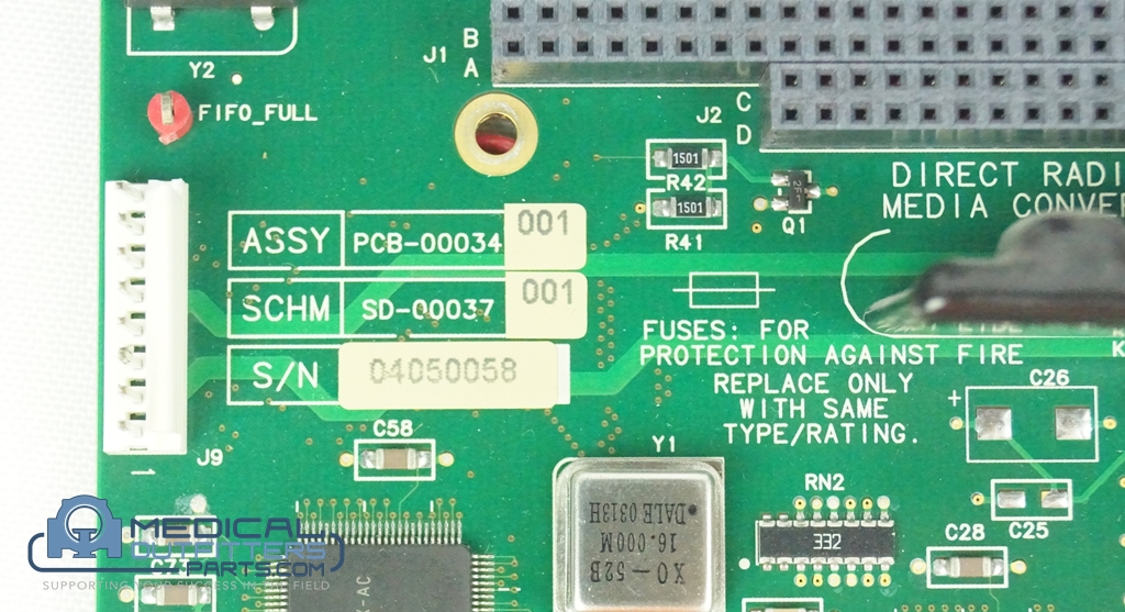 Hologic Selenia Digital Mammo Media Converter/ Winsys PCB, PN 00034, PCB-00034, PCB00034-001