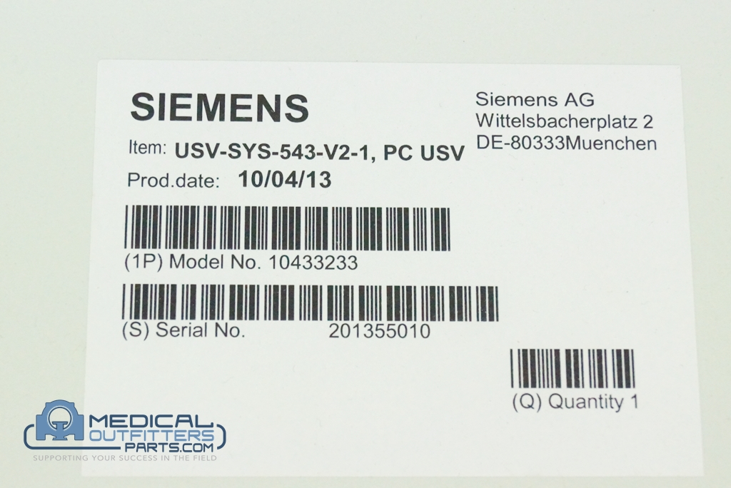 Siemens MRI Distribution Box UPS Symphony, PN 10433233