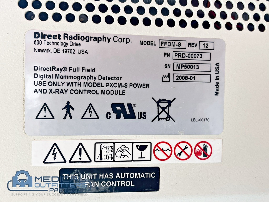 Siemens MAMMOMAT Novation DR Dig. Detector Mammo DOM:01/2008, PN 8881307