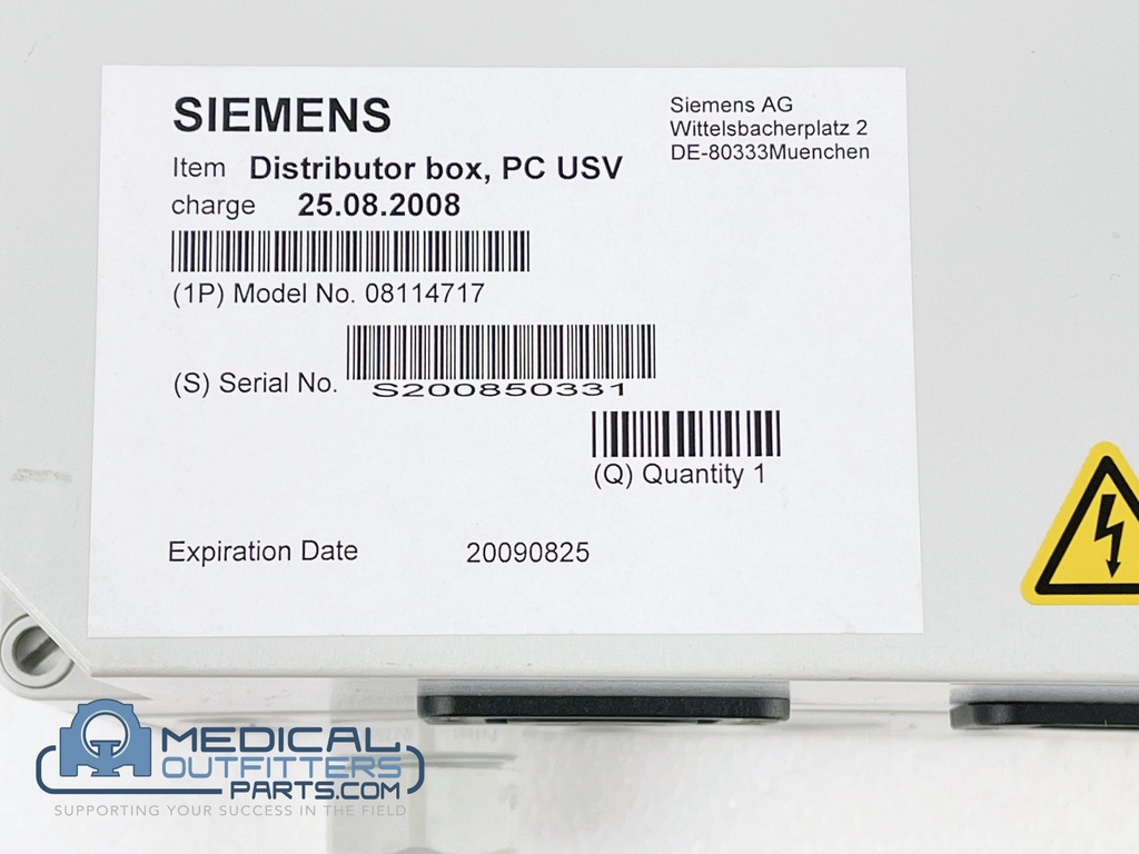 Siemens MRI Symphony 1.5T Distributor Box, PC USV, PN 8114717