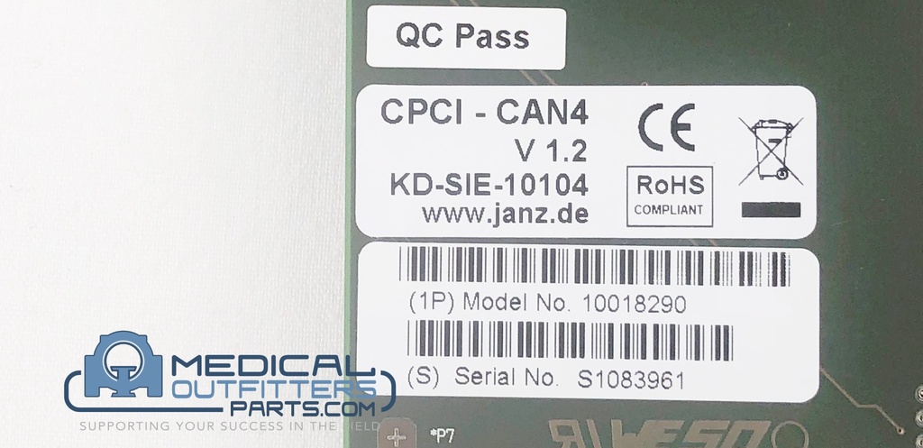 Siemens MRI Symphony TIM CAN-Bus Control Board cPCI-CAN4, PN 10018290