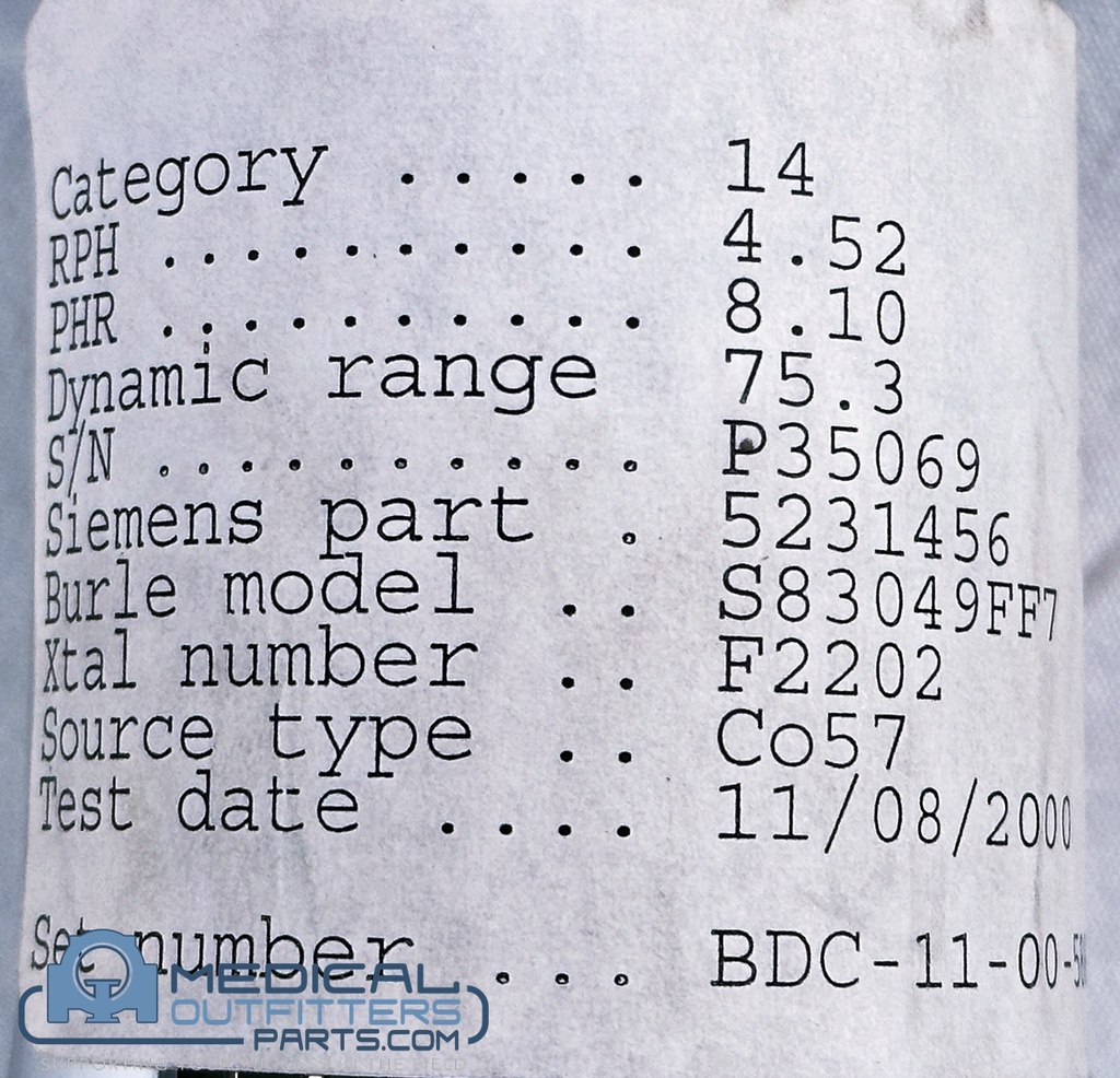 Siemens E-Cam PMT, PN 5231456