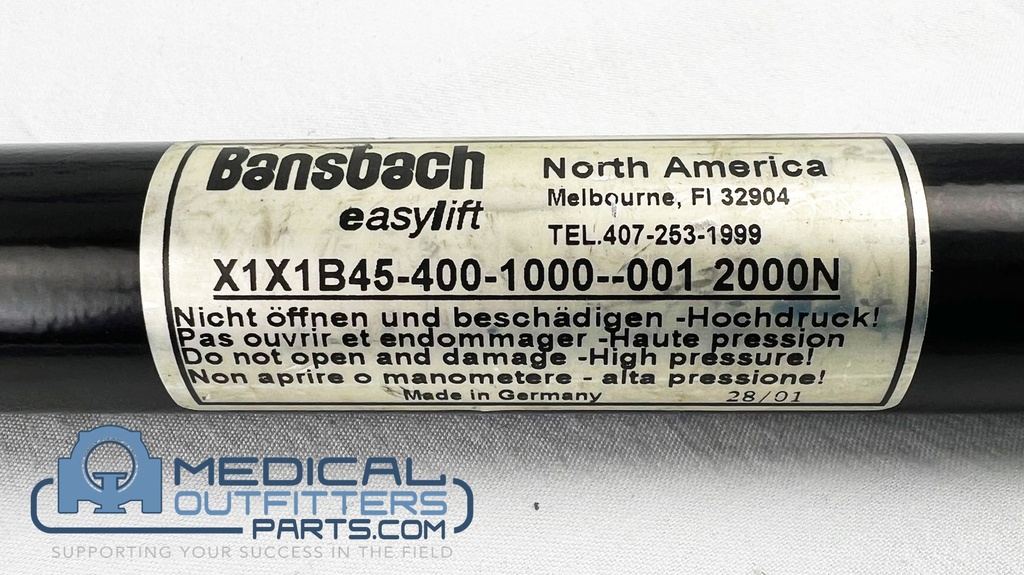 GE CT Table Gas Spring Set, PN 2100671