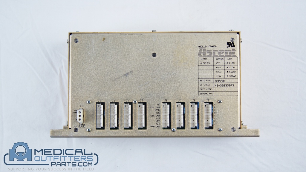 GE X-Ray Portable LV Power Supply, PN 46-302350P3