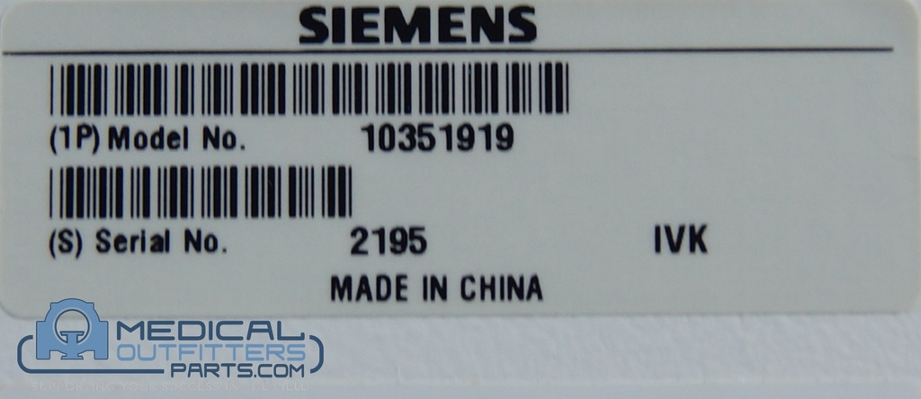 Siemens MRI Essenza Extremety Matrix Knee Coil, PN 10351919
