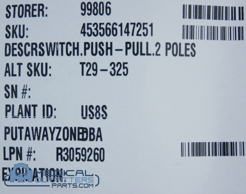 Philips CT Switch Push Pull, 2 Poles, PN 453566147251
