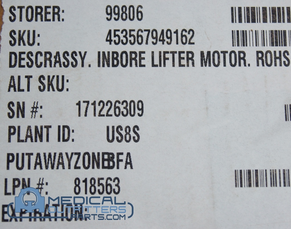 Philips PET/CT Inbore Lifter Motor.Rohs, PN 453567949162,5200-3841,BNL2310AHGS004