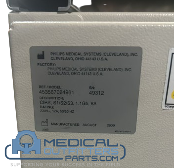 Philips CT Brilliance CIRS,S1/S2/S3, 1.1 GB, 6A, PN 453567024961