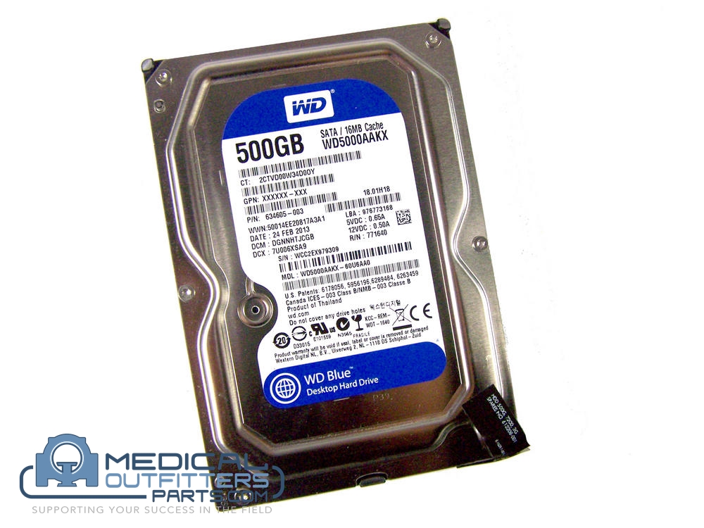 WD HDD HP 500GB, 7200Rpm, 3.5Inch, SATA-6GBPS, PN 634605-003