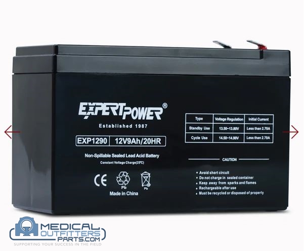 Expert Tower Battery 12V, 9Ah, SLA, PN EXP-1290, EXP1290