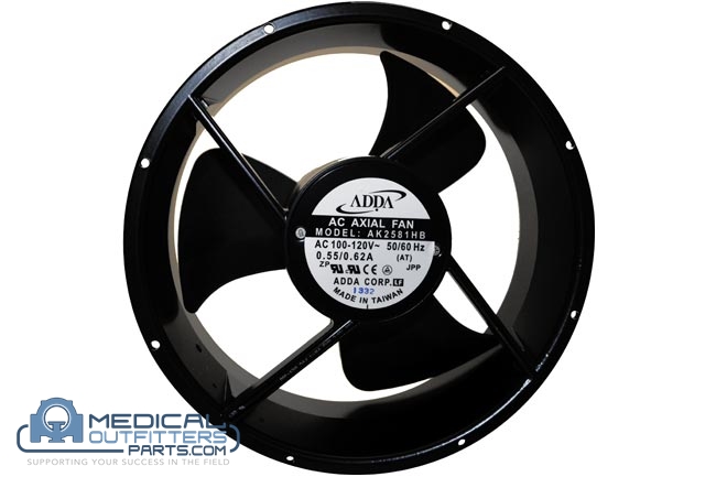 Adda AC Axial Fan, 100-120V, 50/60Hz, 0.55/0.62A, PN AK2581HB