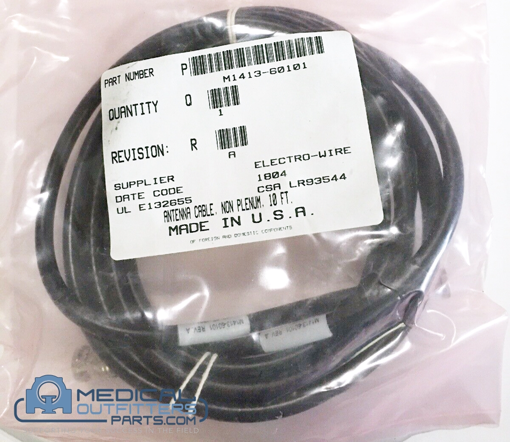 Philips Telemetry Electro-wire Antenna Cable Non Plenum 10Ft, PN M1413-60101