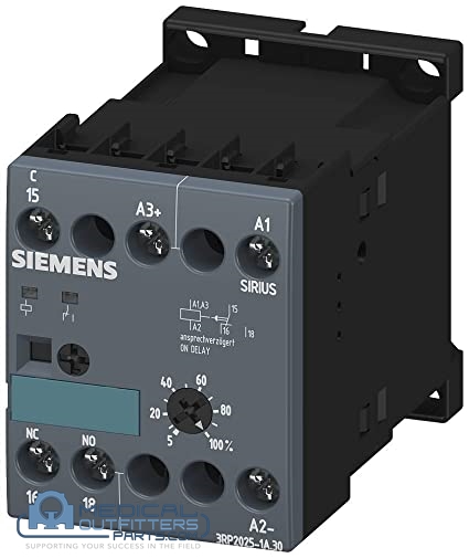 Siemens Sirius Contact 24 V AC/DC, 200 to 240 V AC at 50/60 Hz AC 0.05 s to 100 h Overall, PN 3RP2025-1AP30