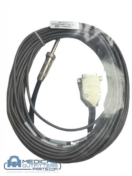 Ivy Biomedical Interface Cable, 1/4 Phone, DB15, 41Ft, PN 2804-02-01, 2804-0201