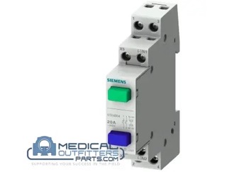 Siemens MRI Symphony button, 1 NO+1 NO 20 A, 2 keys green blue Lamps 24 V, PN 5TE4804