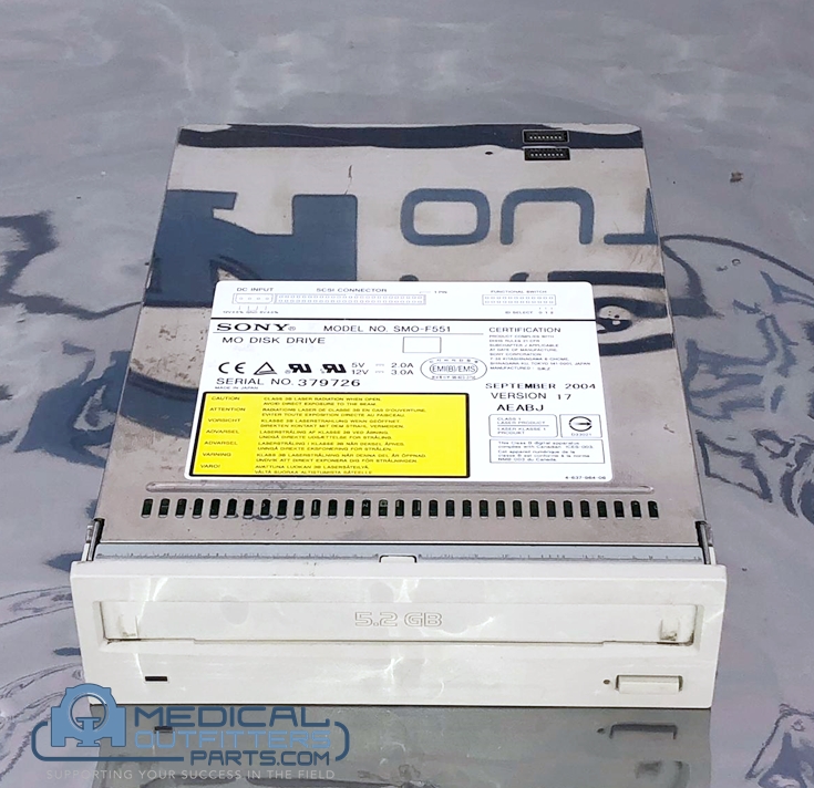 Sony SMO-F551 MO Disk Drive, SCSI, 5.25", 5.2GB, PN SMO-F551