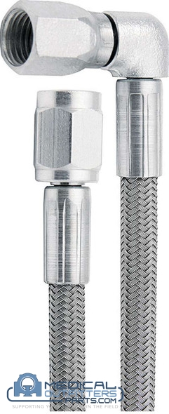 Helium Flex Line Set of 8Ft 3/4", Straight - 90° Connectors