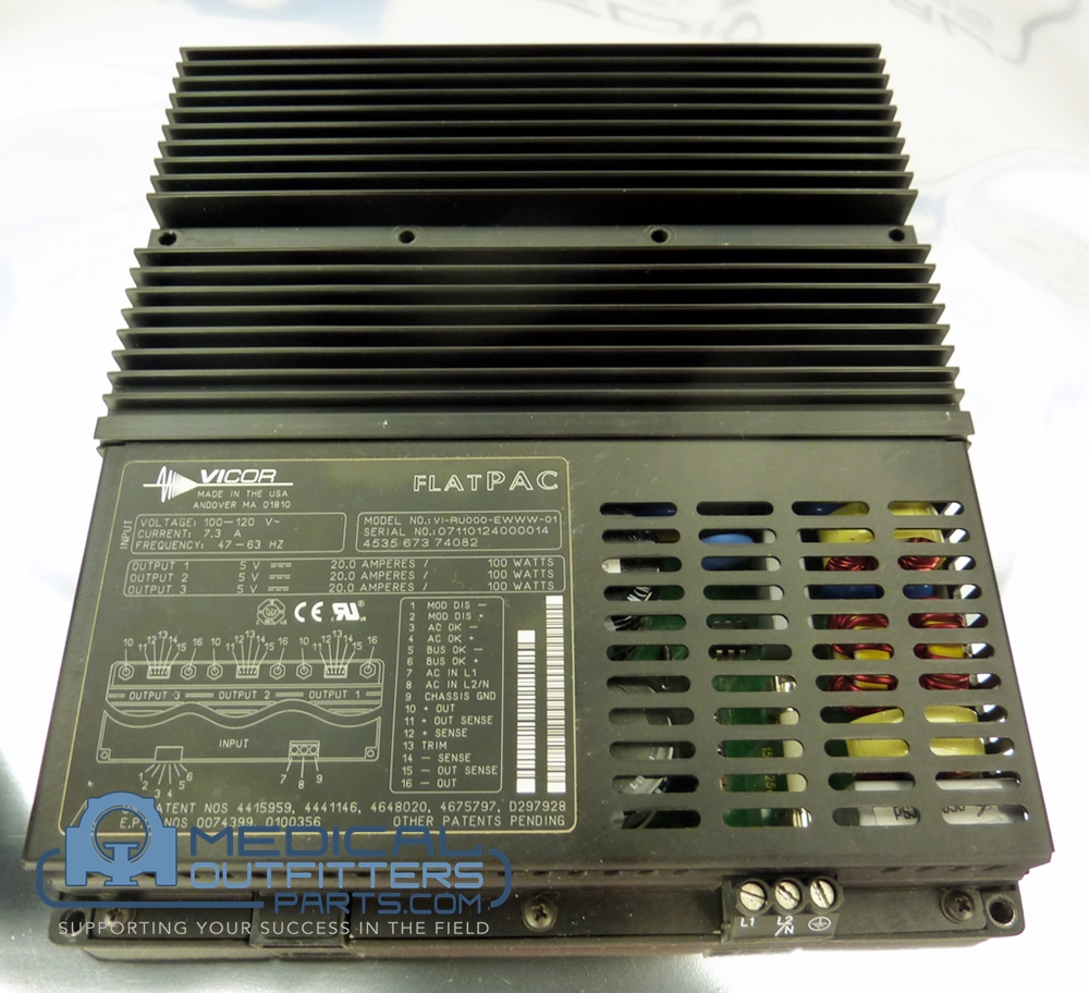 Philips CT Brilliance Power Supply Triple Output, (5V, 100W) x 3, PN 453567374082 