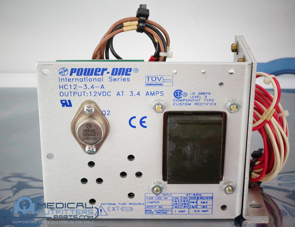 Power One AC/DC Power Supply, 12V, 3.4A, 100 - 240VAC, 1 Output, 47-63Hz, PN HC12-3.4