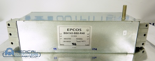 [5725671, B84143-B80-R48] Siemens MRI Symphony/Harmony Power Line Filter, 480V, 50/60Hz, 3x80A, PN 5725671, B84143-B80-R48