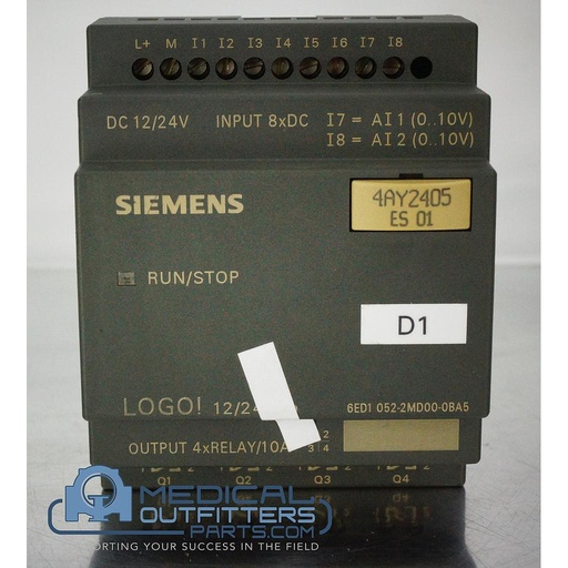 [3090891, 4AY2405] Siemens CT Sensation Logic Module Logo Controller DC 12/24V, Input 8xDC, Output 4x Relay, PN 3090891, 4AY2405
