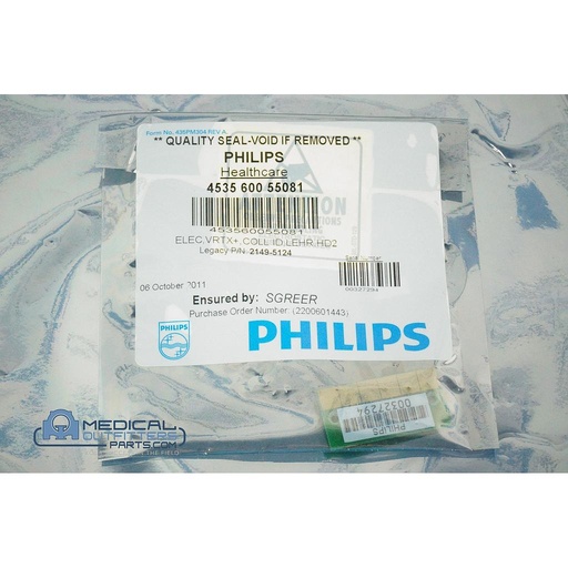 [2149-5124, 453560055081] Philips Skylight Collimator ID Board, LEHR, Head 2, PN 2149-5124, 453560055081