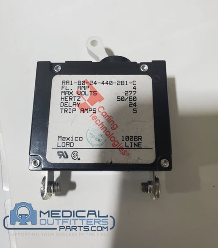 [453567014341, AA1-80-24-440-2B1-C] Philips CT Circuit Breaker ,4Amp. Single Pole, PN 453567014341, AA1-80-24-440-2B1-C