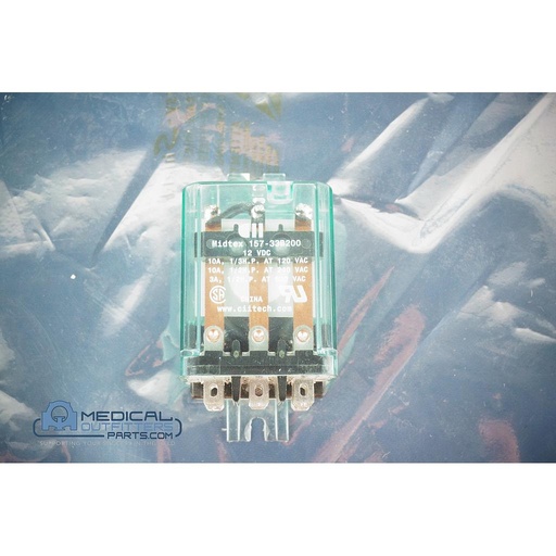 [157-33B200] Philips CT Relay, 12VDC Plugin With Cover, PN 157-33B200