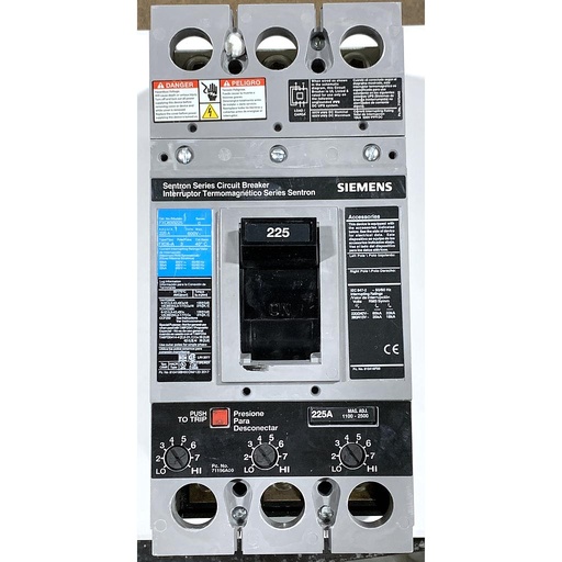 [FXD63B225] Siemens 225A Breaker, PN FXD63B225