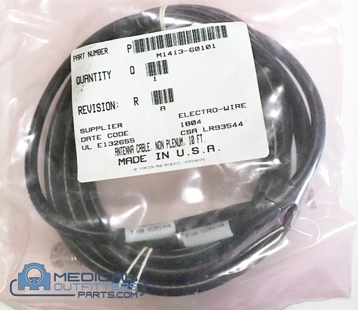 [M1413-60101] Philips Telemetry Electro-wire Antenna Cable Non Plenum 10Ft, PN M1413-60101