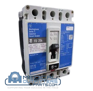[FD 25K] Siemens MRI Symphony Circuit Breaker 80A-600VAC Series C 3 Pole, PN FD 25K